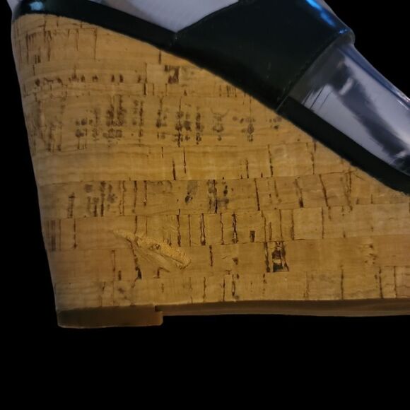 Arturo Chiang Black Wedge Sandals 6M - Picture 6 of 8